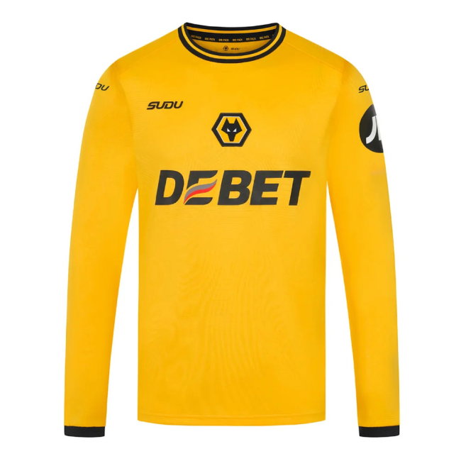 2024-2025 Wolves Long Sleeve Home Shirt (Djiga 34)-SoccerKits Hub | Buy Soccer Jerseys Online
